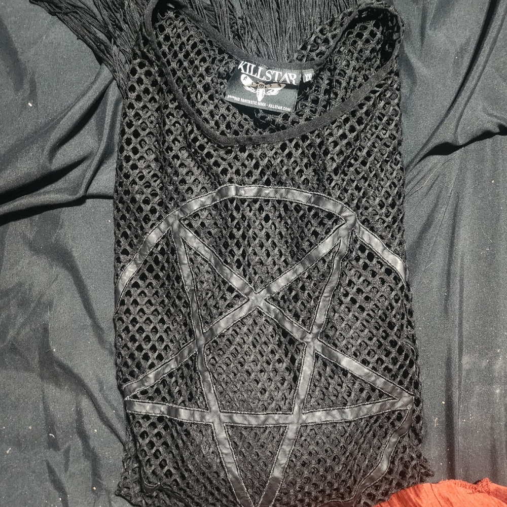 Killstar Black Mesh Swim Coverup - Picture 4 of 4